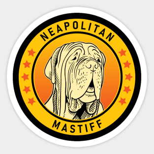 Neapolitan Mastiff Dog Portrait Sticker